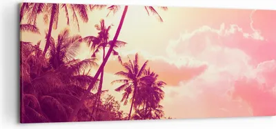Produktbild von Bild auf Leinwand - Leinwandbild - palme dschungel - 120x50cm - Wand Bild - Wanddeko - Wandbilder - Leinwanddruck - Bilder - Kunstdruck - Wanddekoration - Leinwand bilder - Wandkunst - AB120x50-3994