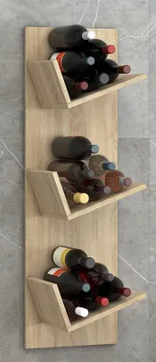 Produktbild von VCM Holzregal hängend | platzsparendes Regal | Maße: 106 x B. 33 x T. 26 cm | Elegantes Regal hängend | Aufbewahrungsregal | Bücherregal | Wandboard  Wein - Vinosi