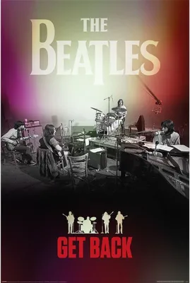 Immagine prodotto di The Beatles - Poster "Get Back" PM10687 (91,5 cm x 61 cm) (Schwarz/Rot)