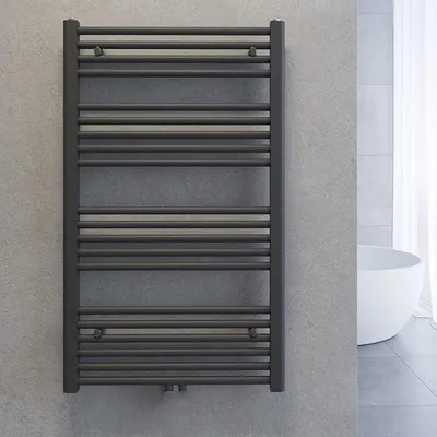 Produktbild von Handtuchtrockner Heizkörper Bad Mittelanschluss Handtuchwärmer Badheizkörper Anthrazit Gerade 60 * 100cm