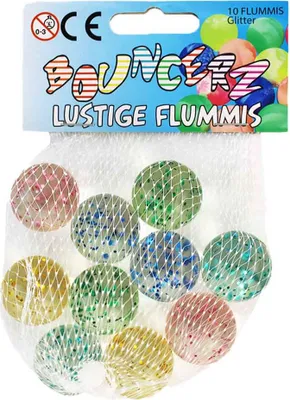 Obrázok produktu pre Kögler Bouncerz 10 x gumové loptičky v sieti Springball Gumová loptička Dropsball 25 mm