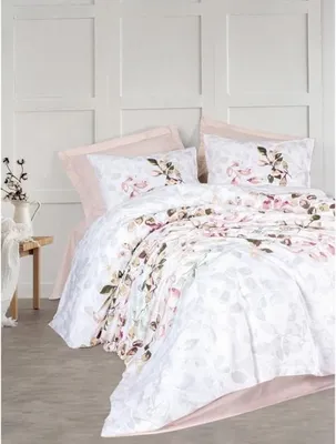 Image de Parure de Lit Housse de Couette 220 x 240 cm, 100% Coton Renforcé, Beige, 2 Taies d'Oreiller 60 x 60 cm