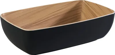 Image de APS Frida Bol, GN 1/4, aspect bois noir, contenance : 1,80 litre, hauteur : 75 mm