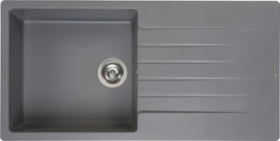 Produktbild von Reginox Granit-Spülbecken mit Abtropffläche, Becken links, Harlem 10 Grey Silvery 46x44 cm R31261