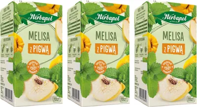 Produktbild von Herbapol Melissentee mit Quitte 60 Teebeutel - Melissen Kräutertee Tee Mischung