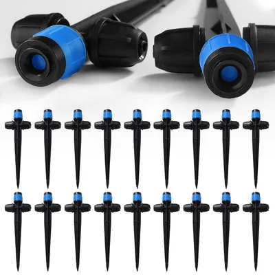 Productafbeelding van Druppelsystem voor irrigatie, verstelbaar 360 graden, 18 stuks, aansluiting 1/4 inch, voor tuinirrigatie