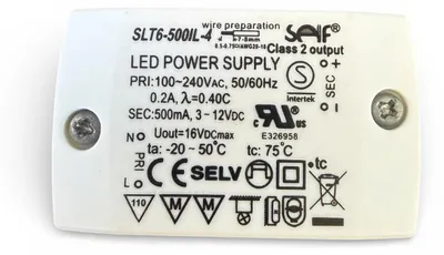 Image de Self AC-DC-LED bloc d'alimentation CV-CC 6W 12V 0,500A IP20 non dimmable