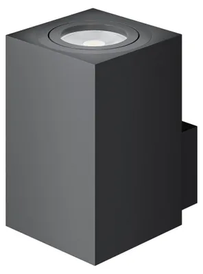 Imagen del producto de Lámpara de pared LED Zio, color  mate, ángulo de iluminación de 38°, compatible con bombillas GU10 de 50mm, diseño cuadrado moderno para iluminación interior - Beneito Faure