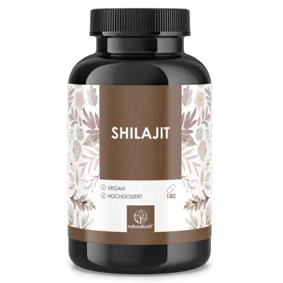 Produktbild von Shilajit Kapseln – Hochdosiert mit 13.000mg pro Tagesdosis(10:1 Extrakt), 650mg Fulvinsäure und 156mg Huminsäure, das Original aus dem Himalaya- Vegan