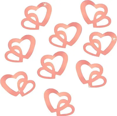 Produktbild von Oblique Unique Herz Konfetti Glitzer Tischdeko Streudeko Hochzeit Deko - rosé gold