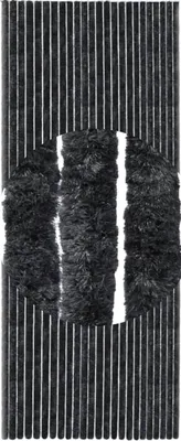 Produktbild von Insektenschutz-Vorhang Flauschvorhang Türvorhang 100x220cm Chenille Fliegenschutz schwarz
