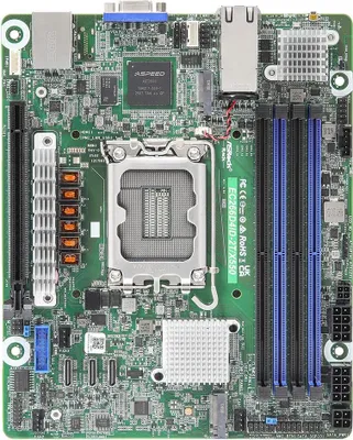 Produktbild von ASRock Mainboard EC266D4ID-2T/X550 mini-ITX Sockel 1700 DDR5-only Single - Mainboard - Intel Sockel 1700 (Core i)