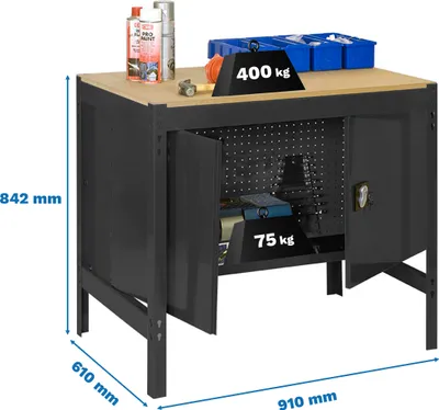 Image de Simonrack Établi SIMONWORK BT0 anthrazit 91,0 x 61,0 x 84,2 cm