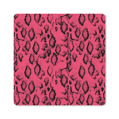 Produktbild von MuchoWow® Mauspad Mousepad Schlangendruck - Tiere - Rosa 30x30 cm - Mousepads - Maus Mat - Pad - Mausunterlage - Gaming