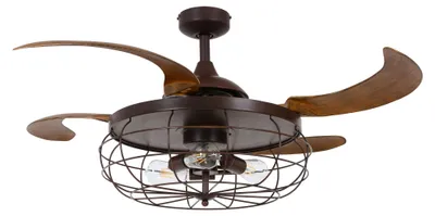 Obrázok produktu pre Stropný ventilátor Fanaway Industri Bronze 122 cm s osvetlením a diaľkovým ovládaním