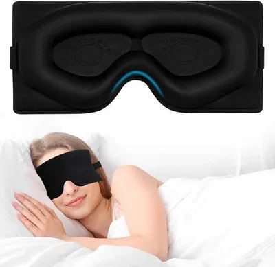 Produktbild von Famanu Schlafmaske 3D mit Verstellbarem Band - Schwarz