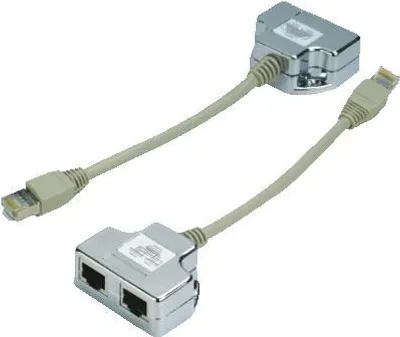 Produktbild von Datacom 1xRJ45/ 1xRJ11+RJ45 STP Cat5e