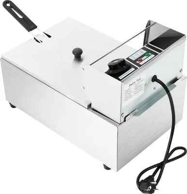 Zdjęcie produktu dla Frytownica elektryczna, podwójny zbiornik, regulowana temperatura, 1 zbiornik 6 litrów