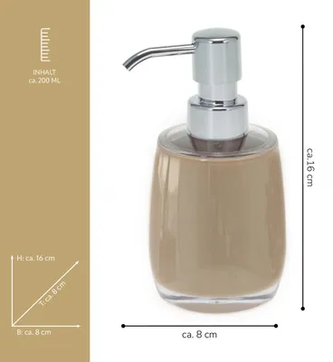 Produktbild von bremermann Bad-Serie SAVONA - Seifenspender aus Kunststoff, cappuccino-braun
