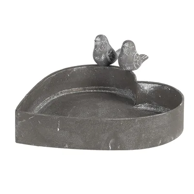 Immagine prodotto di Vaso da fiori Clayre & Eef Cuore 19x17x7 cm Metallo grigio