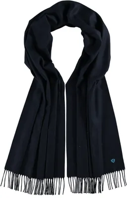 Fraas einfarbiger Fransenschal in blau