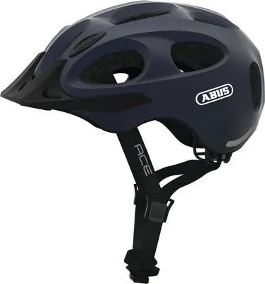 Produktbild von ABUS Stadthelm Youn-I ACE - mit integriertem LED-Rücklicht - Fahrradhelm für den Alltag - für Damen und Herren - Dunkelblau, Größe L (56-61 cm)