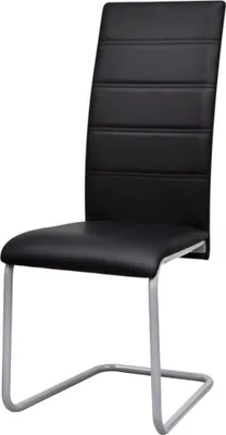 Produktbild von vidaXL Freischwinger 6 Stk. Schwarz Kunstleder