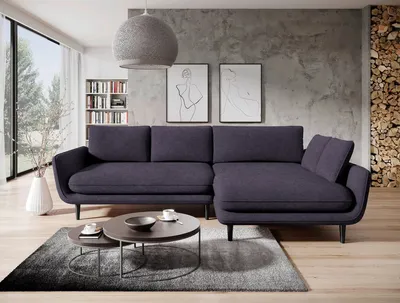 Produktbild von DOMO-HOME Ecksofa mit Schlaffunktion SOLANO – Elegantes Skandinavisches Ecksofa 260x167cm| Bettkasten und Holzbeinen für Komfort und Stil | Hochwertigen Materialien | Farbe schwarz| Rechts