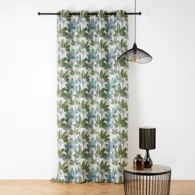 Produktbild von Ösenvorhang Jacquard mit Pflanzenmuster