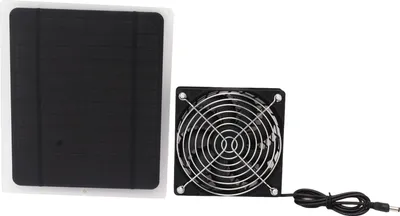 Image de Kit ventilateur à panneau solaire 10W résistant aux intempéries Ventilateur à alimentation solaire monté au mur pour l'extérieur Petits cages à poules Serres Hangars