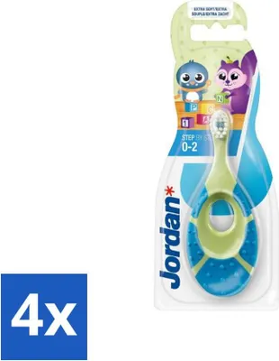 Produktbild von Jordan Zahnbürste Step 1 Baby (0-2 Jahre) - Vorteilspack - 4 Stücke