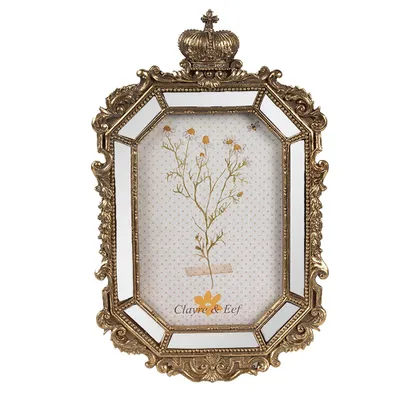 Produktbild von Clayre & Eef Bilderrahmen 10x15 cm Goldfarbig Polyresin
