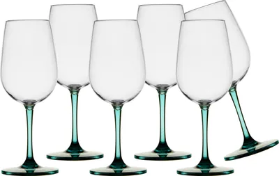 Image de Verre à vin Turquoise Set 6 pièces, plastique Ecozen, incassable