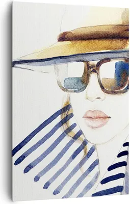 Produktbild von Bild auf Leinwand - Leinwandbild - Einteilig - Frau Gesicht Lippen - 80x120cm - Wand Bild - Wanddeko - Wandbilder - Leinwanddruck - Wanddekoration - Leinwand bilder - Wandbild - PA80x120-3957