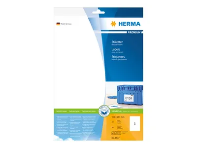 Obrázek produktu pro HERMA Premium - papír - matný - trvale samolepicí - bílý - A4 (210 x 297 mm)
