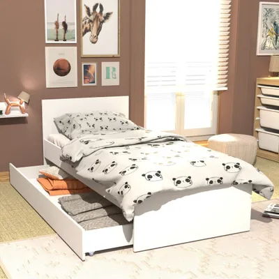 Produktbild von BETT OSLO mit Schublade / Bett 90x190 - Weiß