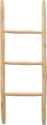 Zdjęcie produktu dla Drabina dekoracyjna Manoni 92cm - Ręcznie wykonana drabina dekoracyjna z naturalnego drewna