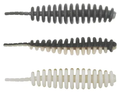 Produktbild von Spro Trout Master Worm 45 45mm Garlic Aroma UV 15 Farben : Black & White Farbe: Black & White