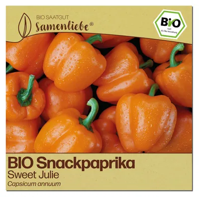 Produktbild von Samenliebe  Paprika Samen | Sweet Julie - orange & mini - samenfestes  Saatgut