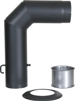 Produktbild von Winkelrohr-Set Senotherm schwarz 130 mm