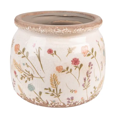 Produktbild von Clayre & Eef Blumentopf Ø 20x15 cm Rosa Beige Keramik Blumen