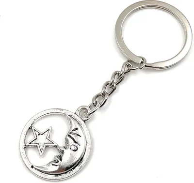 Zdjęcie produktu dla Onwomania Sleepy Moon Brelok do kluczy w kształcie księżyca w aluminiowym pudełku, idealny na prezent