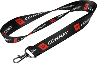 Produktbild von CONWAY Schlüsselband Mit schwarzem Karabiner und S schwarz