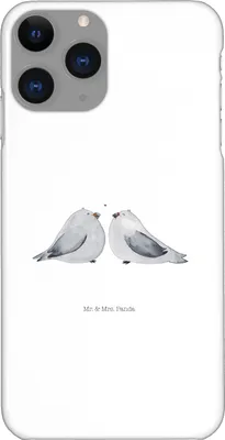 Produktbild von Mr. & Mrs. Panda Iphone 11 Pro Handyhülle Turteltauben Liebe - Weiß - Geschenk, Handy Case, Freundin, glücklich, Hochzeitstag, Premium Kunststoff