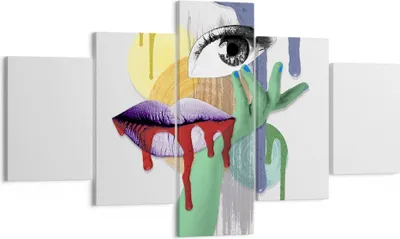 Produktbild von Bild auf Leinwand - Leinwandbild - Abstraktion modern - 125x70cm - Wand Bild - Wanddeko - Leinwanddruck - Bilder - Kunstdruck - Wanddekoration - Leinwand bilder - Wandkunst - EA125x70-4058