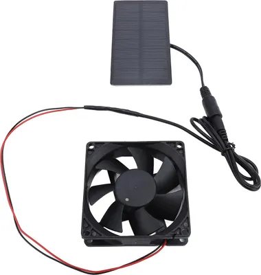 Obrázek produktu pro Profesionální solární ventilátorová souprava o výkonu 0,8 W a napětí 4 V z polykrystalického křemíku pro kurníky, skleníky a chovné budovy
