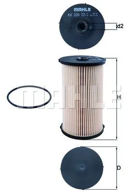 Produktbild von Kx220D Kraftstofffilter Fuer Vw