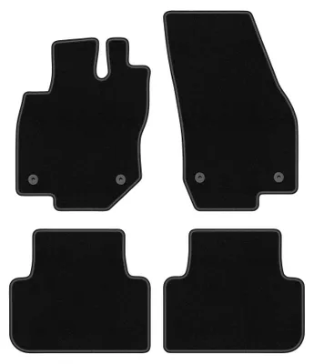 Image de Tapis de sol en moquette pour VW Tiguan III 2024- (SUV) – jeu 4 pièces, noirs, sur mesure – Wielganizator BASIC