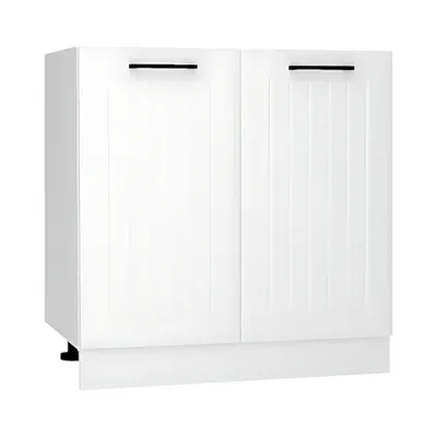 Produktbild von Spülenunterschrank - Küchen Unterschrank - Arvion D80ZL P/L - 80 cm - Weiß / Matt - Praktische Küchenlösung