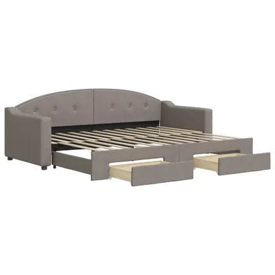 Obrázok produktu pre vidaXL Rozkladacia posteľ so zásuvkami Taupe 80x200 cm Látka
